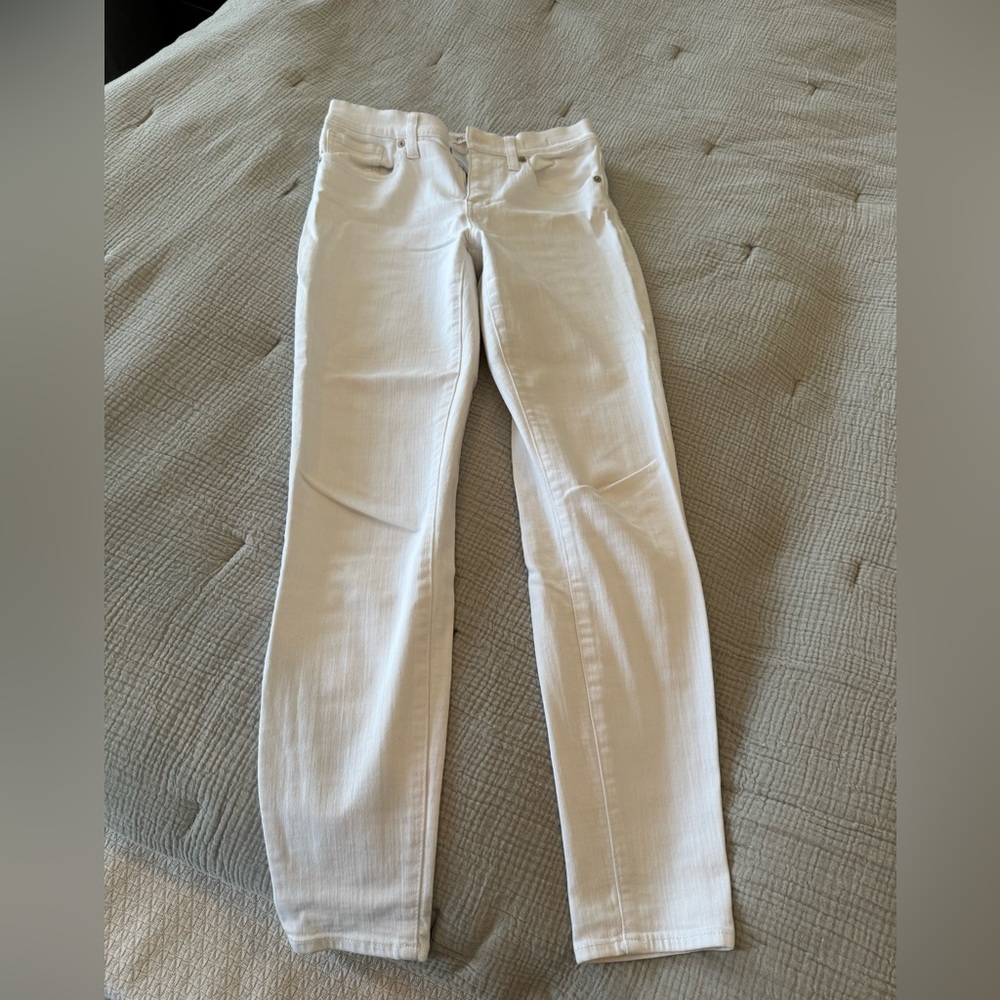 Madewell white skinny jean